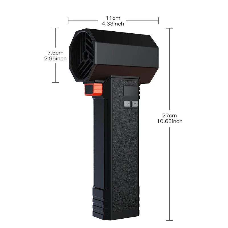 Handheld Turbo Jet Fan Powerful Air Blower With LED Lighting