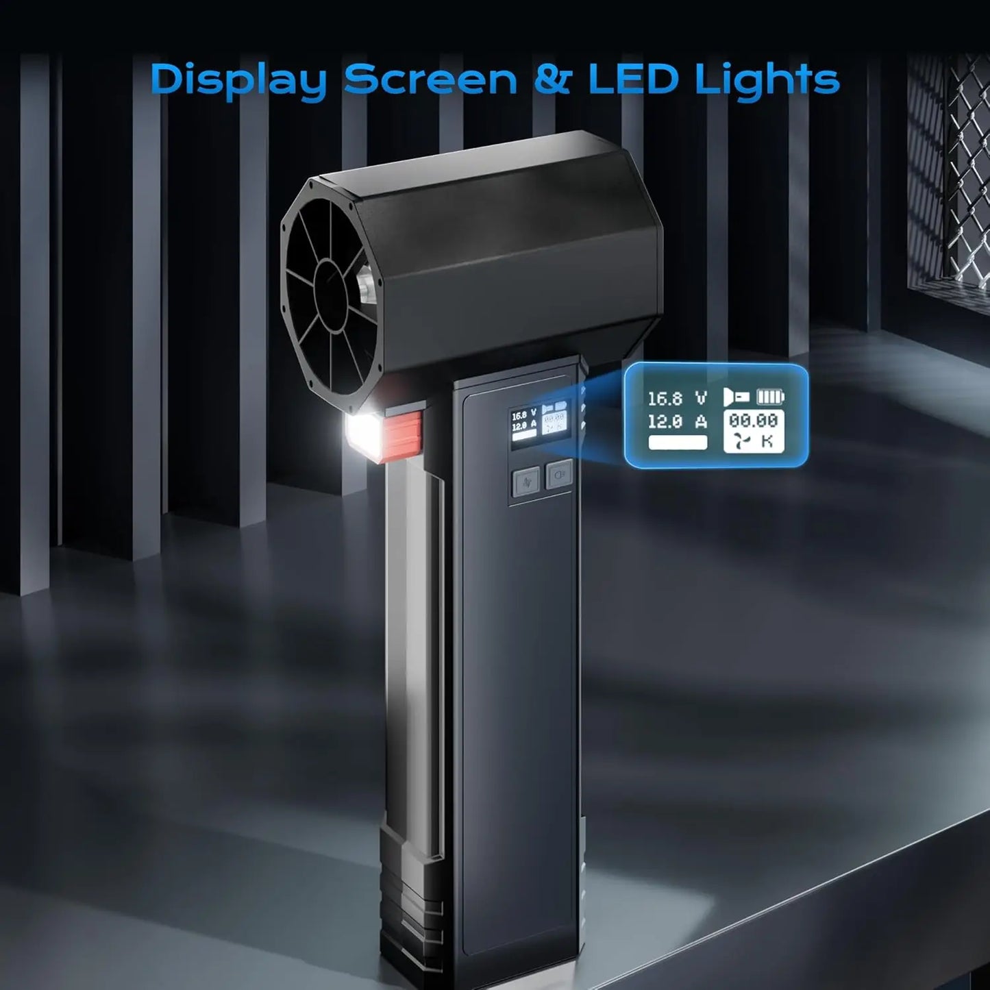 Handheld Turbo Jet Fan Powerful Air Blower With LED Lighting