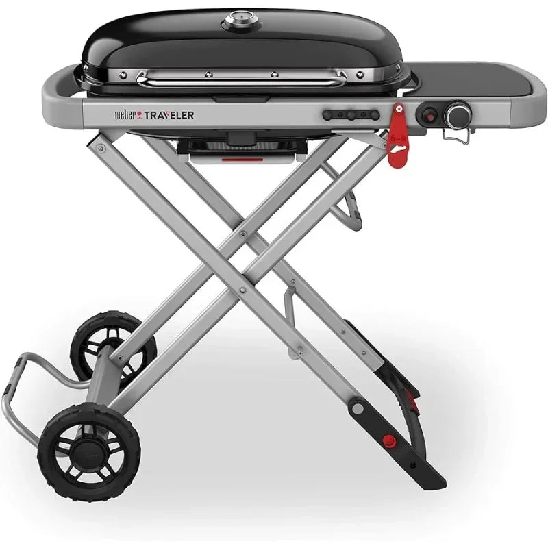 Weber Traveler Portable Gas Grill Black Compact Travel Cooking