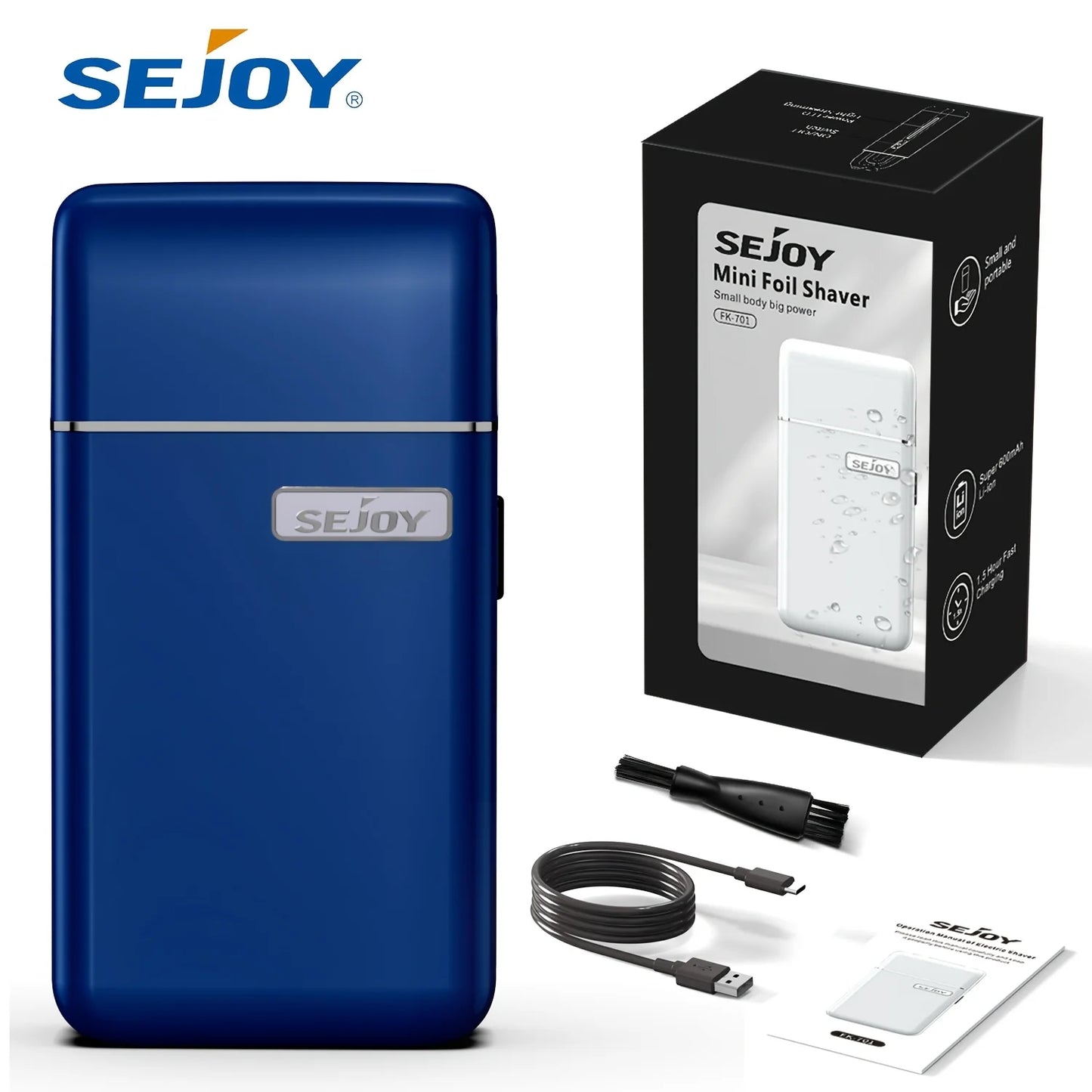 Sejoy Electric Razor for Men Wet Dry Shaver Haircut Machine Beard Trimmer Automatic Cleaning