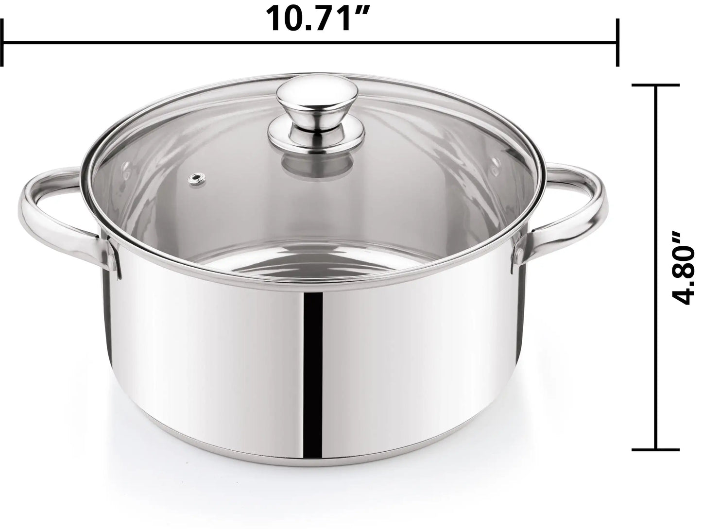 10-Piece Nonstick Stainless Steel Cookware Set for Durability and Style