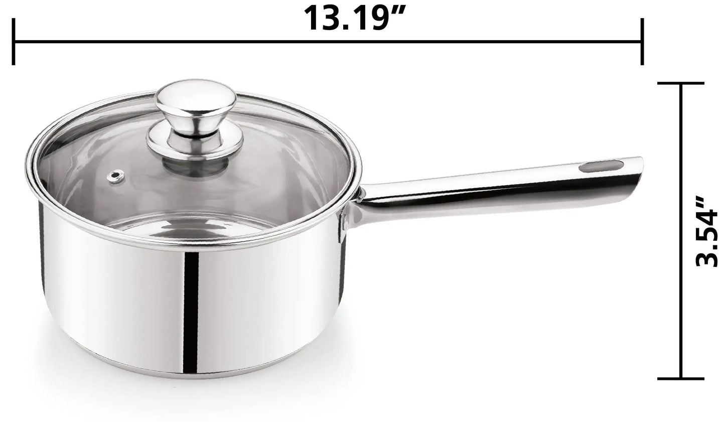 10-Piece Nonstick Stainless Steel Cookware Set for Durability and Style