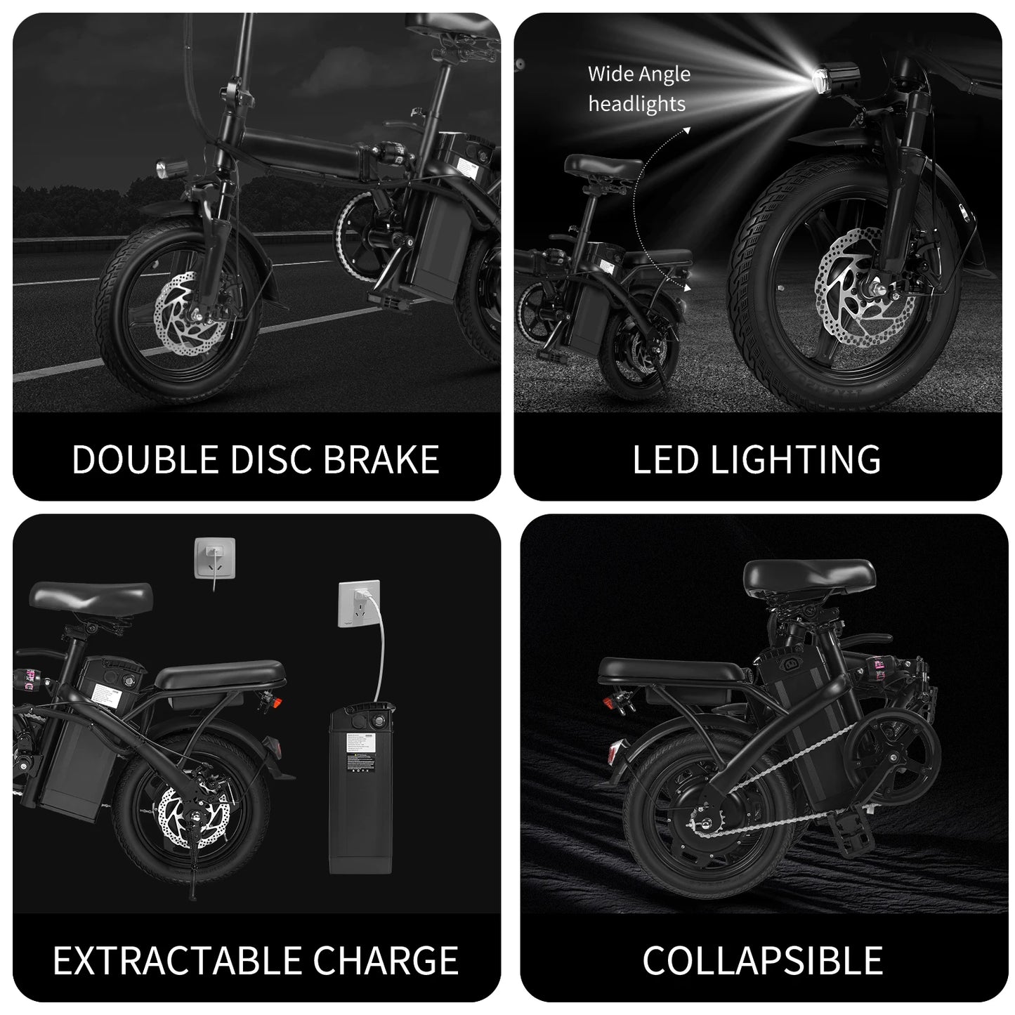 400W Dual Disc Brake Adult Foldable Electric Bicycle