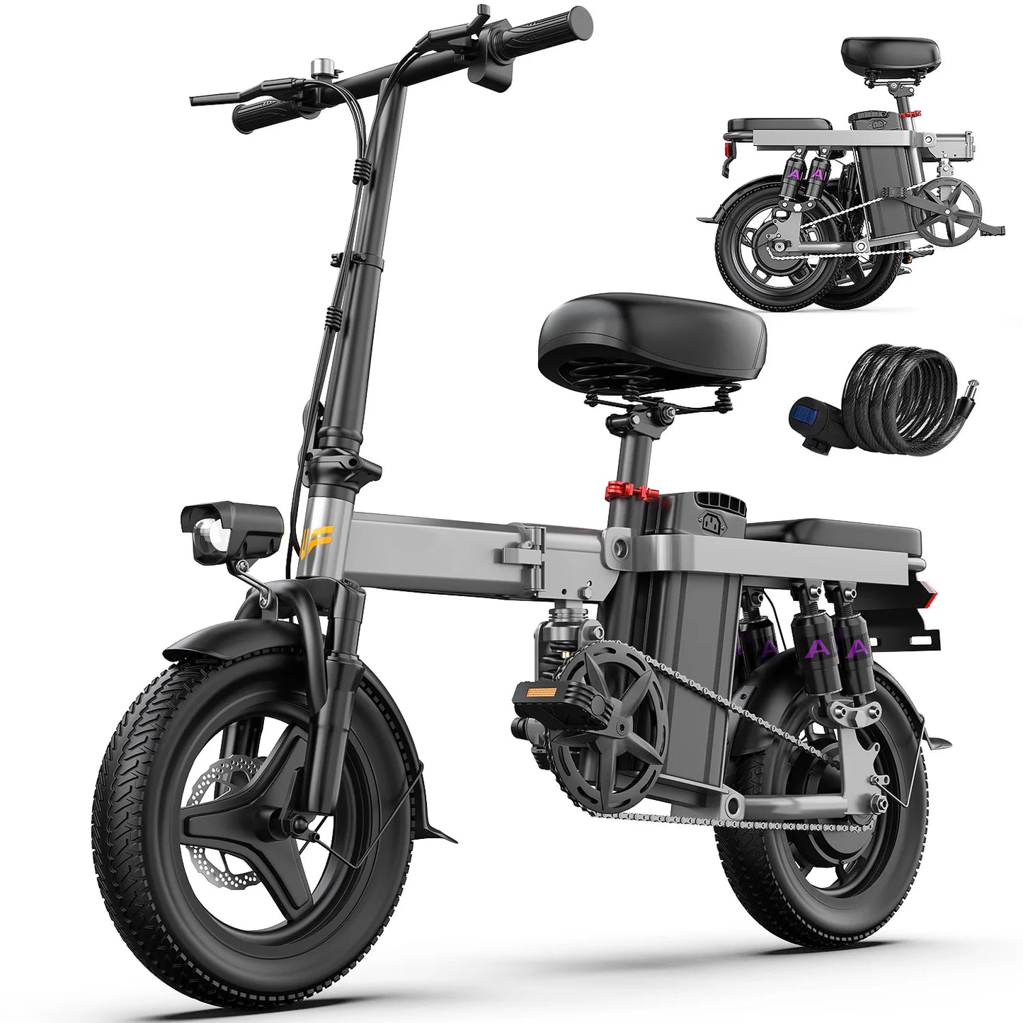 740W Electric Bicycle for Adults 20MPH 32 Mile Folding