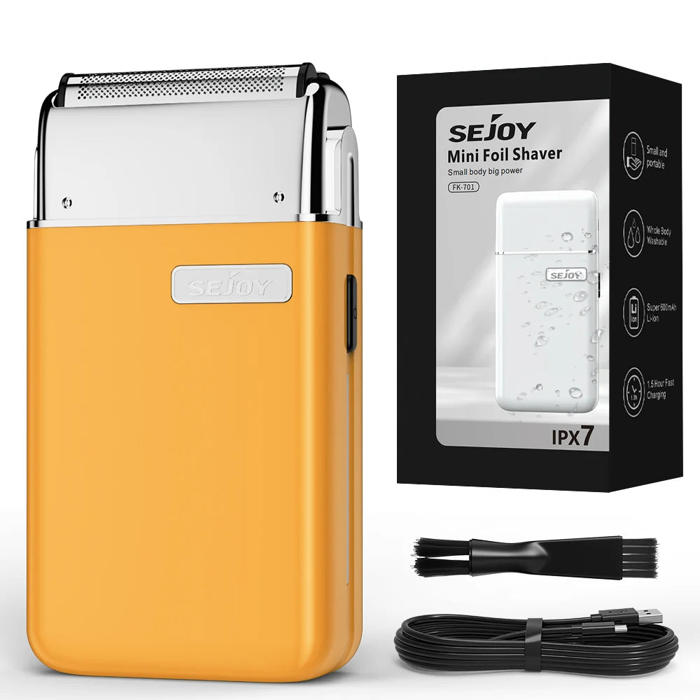 Sejoy Electric Razor for Men Wet Dry Shaver Haircut Machine Beard Trimmer Automatic Cleaning