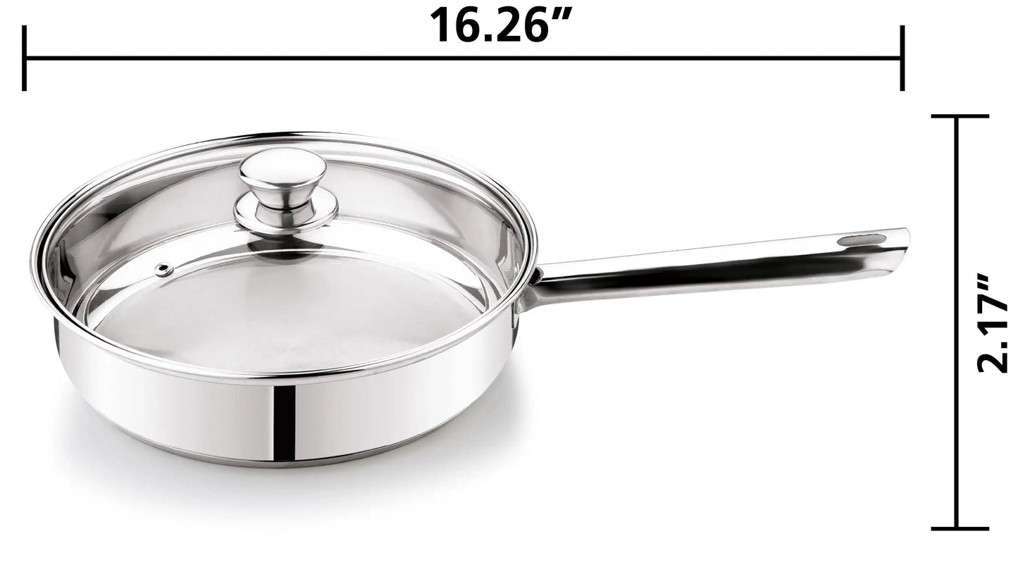 10-Piece Nonstick Stainless Steel Cookware Set for Durability and Style