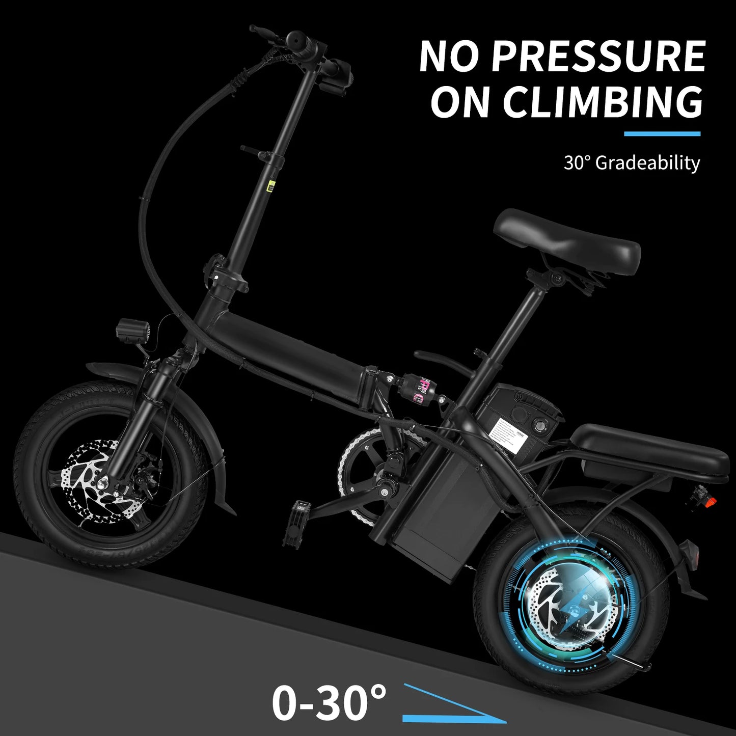 400W Dual Disc Brake Adult Foldable Electric Bicycle