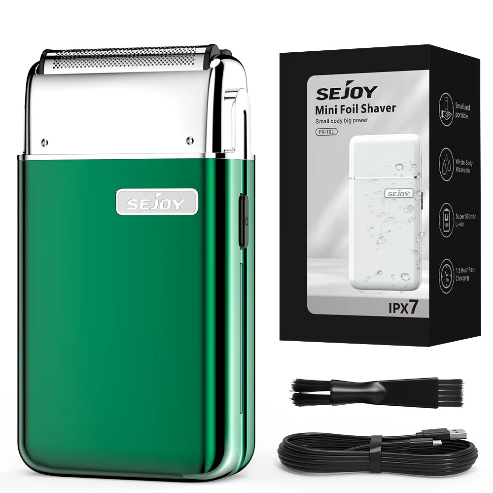 Sejoy Electric Razor for Men Wet Dry Shaver Haircut Machine Beard Trimmer Automatic Cleaning