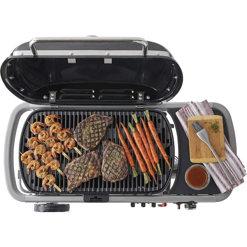 Weber Traveler Portable Gas Grill Black Compact Travel Cooking