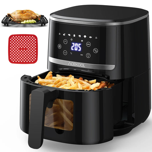 5 Quart Digital Display Air Fryer Toaster Oven Combo with 8 Cooking Presets