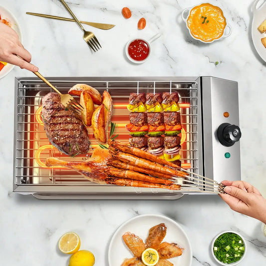 F1800W 110V Stainless Steel Electric Smokeless Barbecue Oven Grill