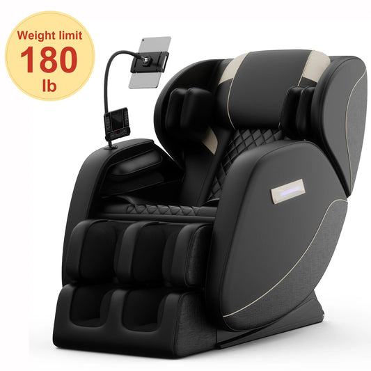 Zero Gravity Full Body Massage Chair with Heating Airbags Foot Roller Touch Screen Supports Up to 180 lbs