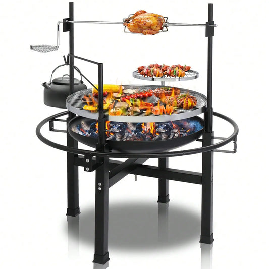 Heavy Duty Cast Iron Charcoal Grill Tabletop BBQ Grill Stove